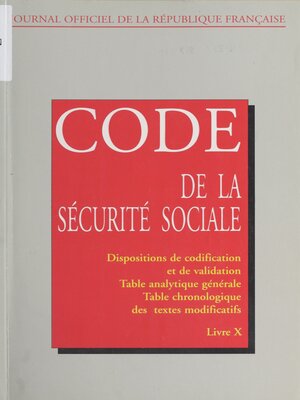cover image of Code de la sécurité sociale (10)